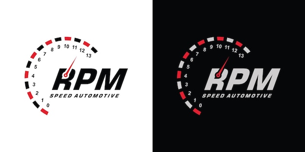 Projektowanie Logo Prędkości Rpm Dla Motoryzacji