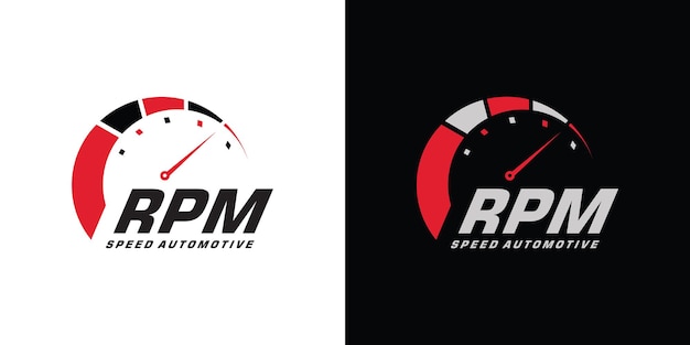 Projektowanie Logo Prędkości Rpm Dla Motoryzacji