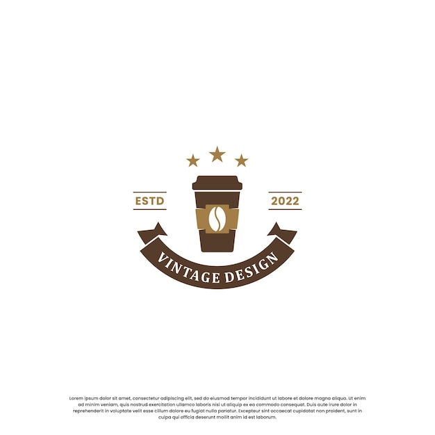 Projektowanie Logo Rocznika Kawy Retro Logo Kawiarni