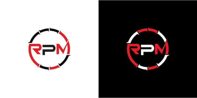 Plik wektorowy projektowanie logo rpm dla motoryzacji