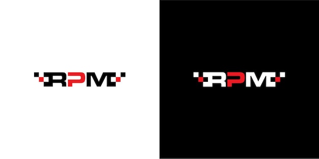 Plik wektorowy projektowanie logo rpm dla motoryzacji