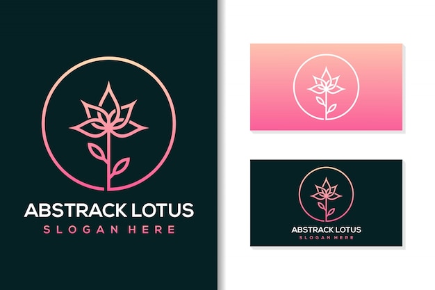 Projektowanie Logo Streszczenie Lotosu