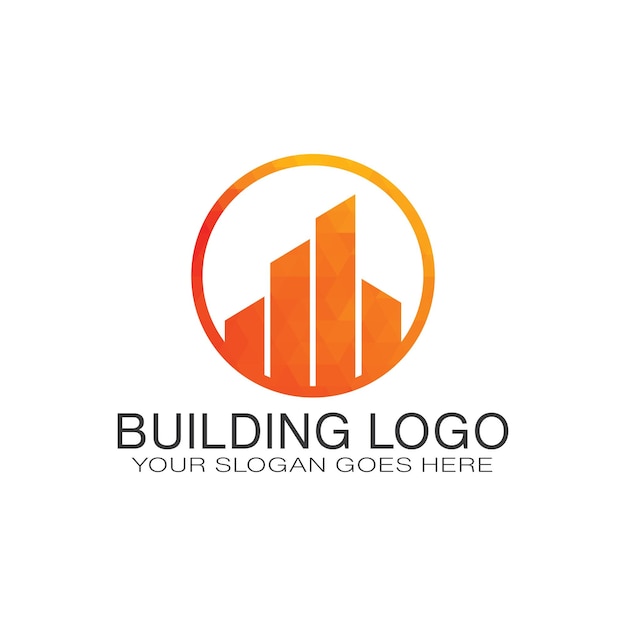 Projektowanie logo streszczenie struktury budynku nieruchomości, architektura, logo wektor budowy.