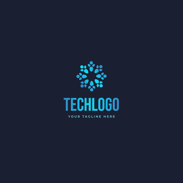 Plik wektorowy projektowanie logo tech