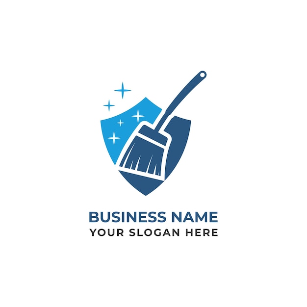 Plik wektorowy projektowanie logo usługi sprzątania. logo usługi sprzątania domu. czyszczenie zuchwały wektor