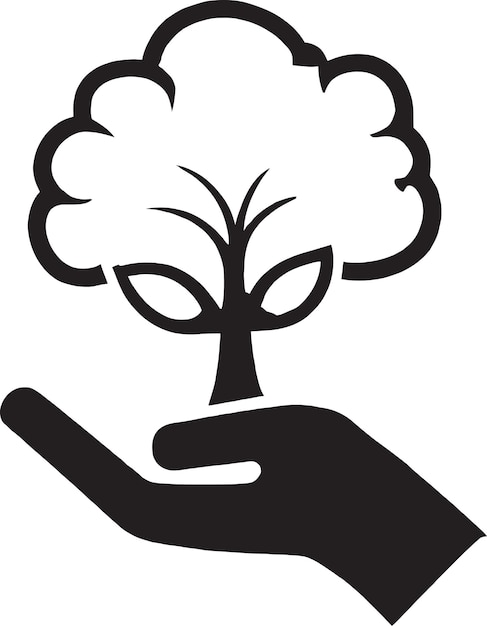 Projektowanie Logo Vector Nature Dla Programu Plantacji Drzew