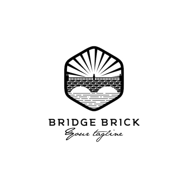 Projektowanie Logo Wektor Cegły Mostu