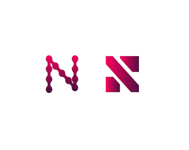 Projektowanie logo wektor litera N