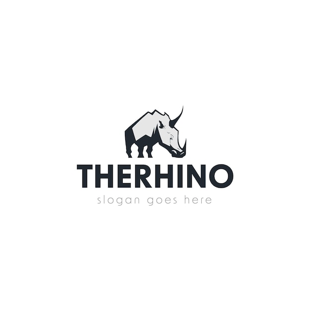 Plik wektorowy projektowanie logo wektor nosorożca