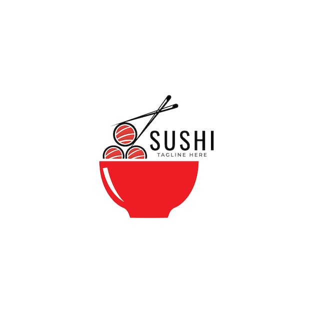 Projektowanie logo wektor sushi