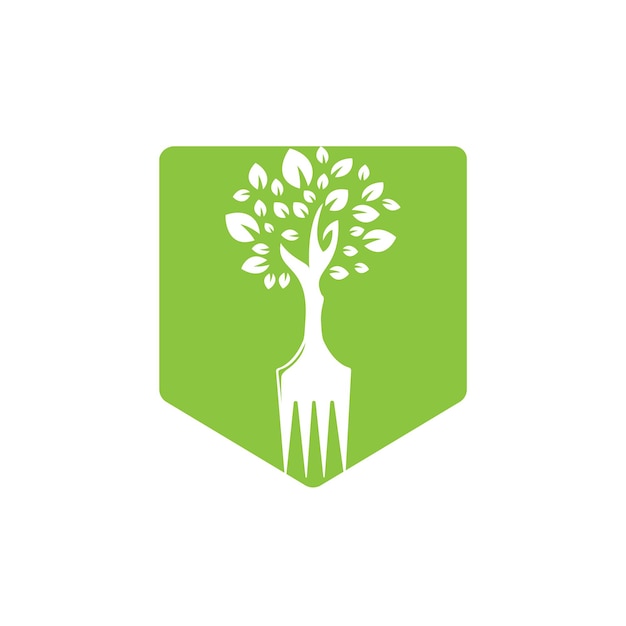 Projektowanie logo wektora drzewa widelcowego