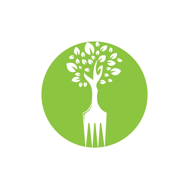 Projektowanie logo wektora drzewa widelcowego