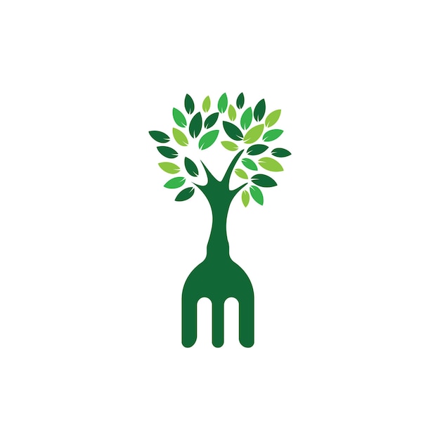Projektowanie logo wektora drzewa widelcowego