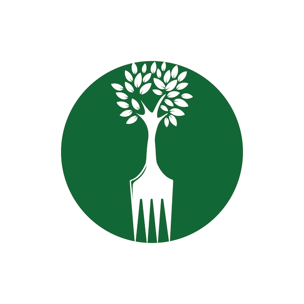 Projektowanie logo wektora drzewa widelcowego