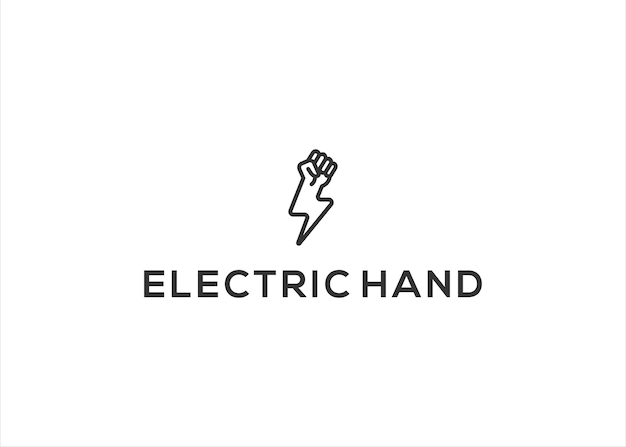 Projektowanie Logo Wektora Energii Elektrycznej Ręki