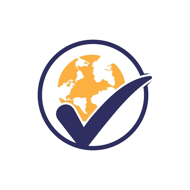 Projektowanie logo wektora globu Zaznacz znak i projekt ikony globu