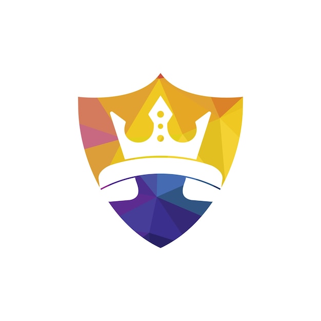 Projektowanie logo wektora wywołania króla