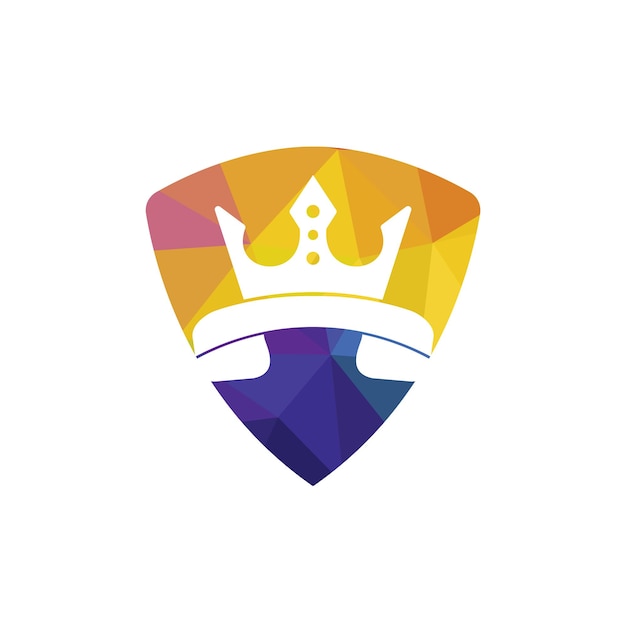 Projektowanie logo wektora wywołania króla