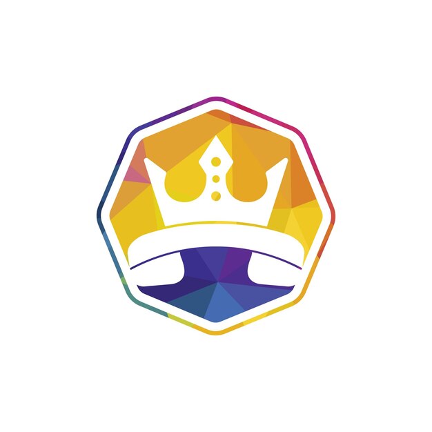 Projektowanie logo wektora wywołania króla