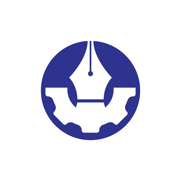 Projektowanie logo wektorowego sprzętu i długopisu