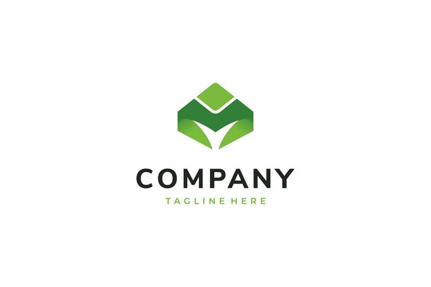 Projektowanie logo zielonego gradientu ekologii