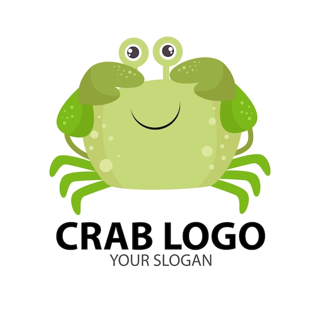 Projektowanie Logo Zielony Krab Zwierząt Dzikich Zwierząt