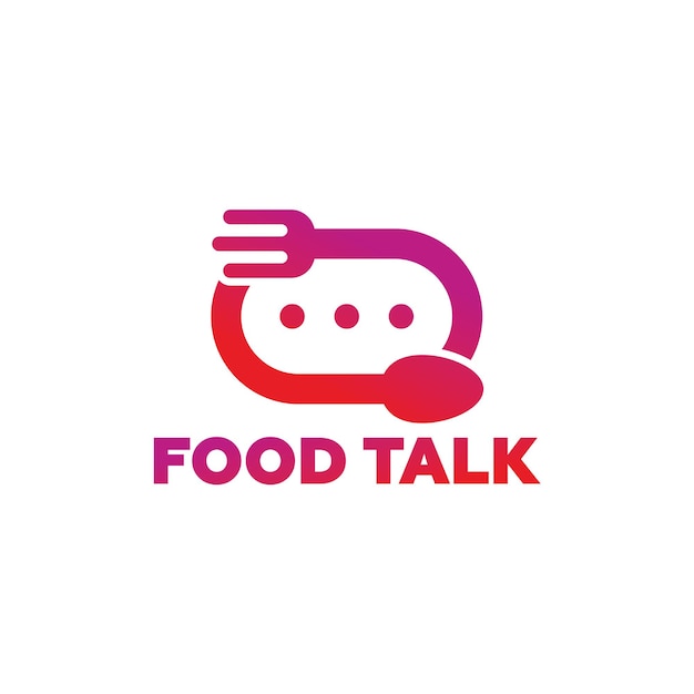 Projektowanie Szablonu Logo Food Talk