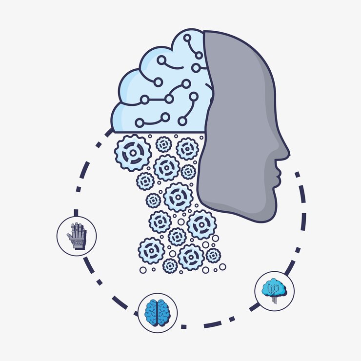 Wektor projektowanie sztucznej inteligencji