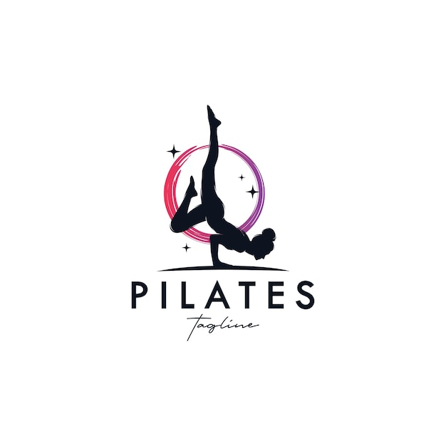 Projektowanie Tożsamości Logo Pilates Yoga