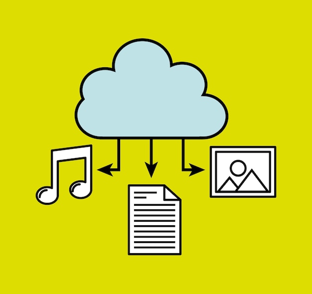 Plik wektorowy projektowanie w chmurze