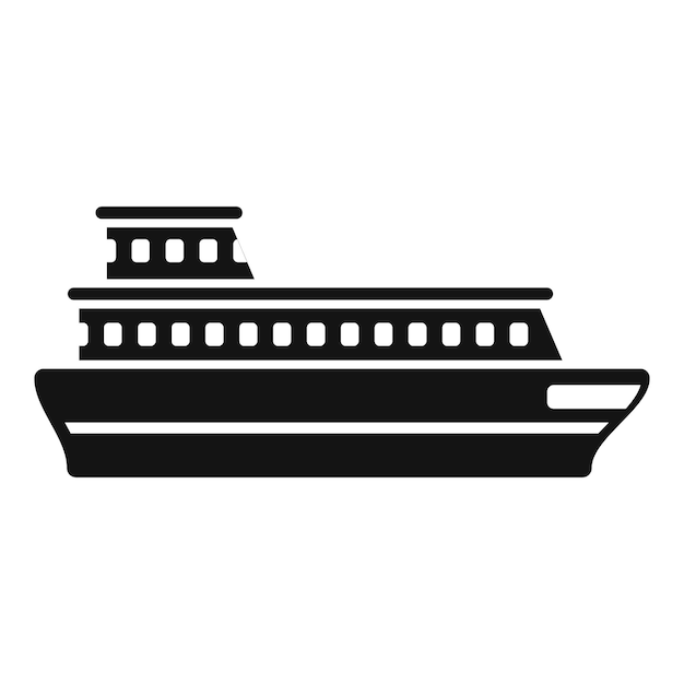 Plik wektorowy prom rzeczny ikona prosty wektor statek wodny parowiec morski