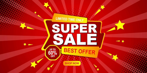 promocja szablonu banera rabatowego super wyprzedaż