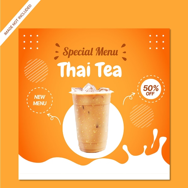 Promocja Tajskiego Napoju Herbacianego Na Instagramie