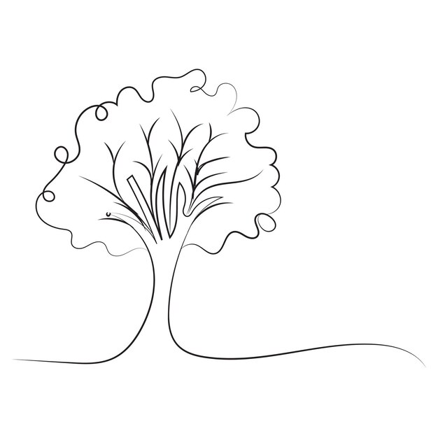 Prosta ikona drzewa Minimalistyczny projekt
