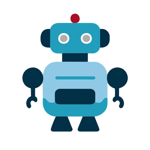 prosta ikona robota o kolorowych kształtach