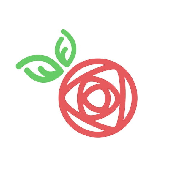 Plik wektorowy prosta ikona róży