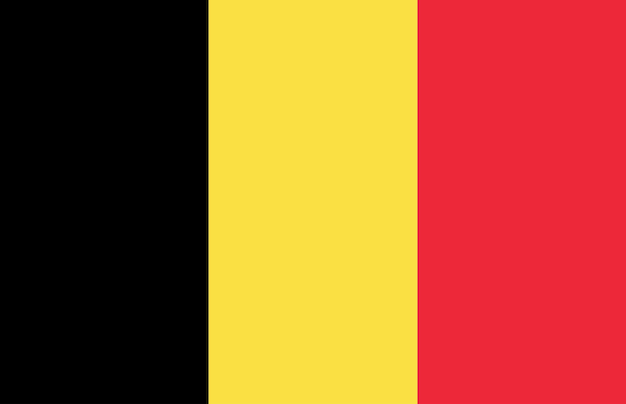 Plik wektorowy prosta ilustracja flagi belgii na dzień niepodległości lub wybory