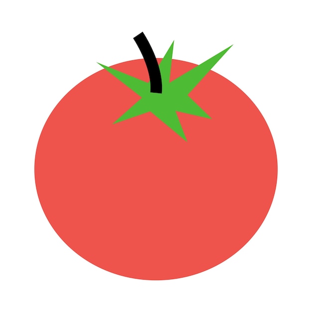 Prosta ilustracja wektora pomidora izolowana na białym tle