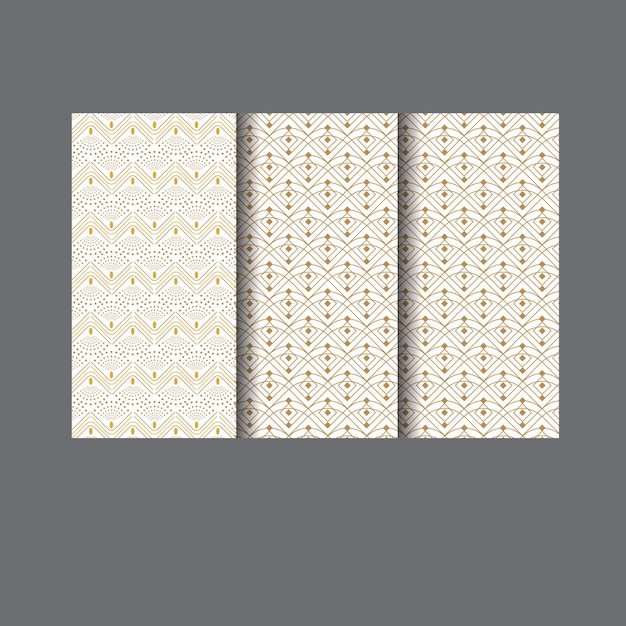 Prosta minimalna kolekcja złotych wzorów Hipster monokromatyczne tło graficzne Abstrakcyjne tkaniny patte