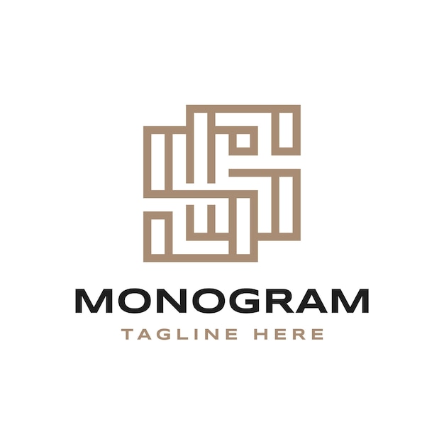 Proste, eleganckie, modne inicjały, litery SG, PR, monogram, szablon logo