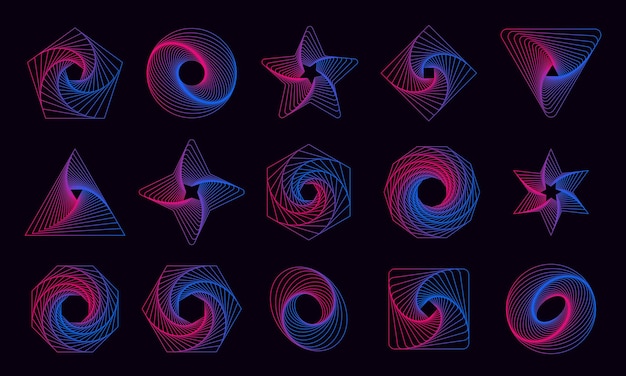 proste geometryczne abstrakcyjne wzory modne elementy grafiki wektorowej dla unikalnego projektu