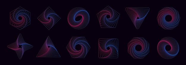 proste geometryczne abstrakcyjne wzory modne elementy grafiki wektorowej dla unikalnego projektu