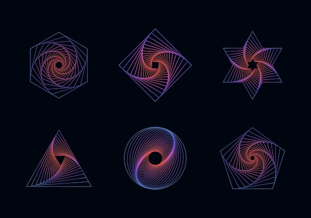 proste geometryczne abstrakcyjne wzory modne elementy grafiki wektorowej dla unikalnego projektu