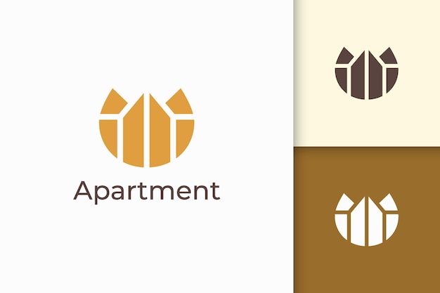 Plik wektorowy proste i czyste logo nieruchomości lub mieszkania dla branży nieruchomości