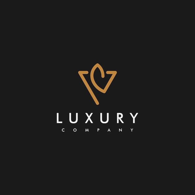 Plik wektorowy proste i luksusowe elementy szablonu projektu logo