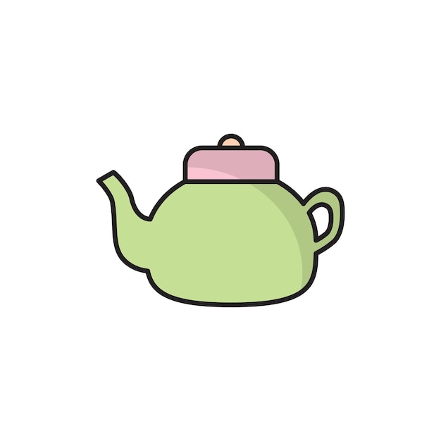 Plik wektorowy proste i nowoczesne szablony projektowania wektorowego tea pot icon