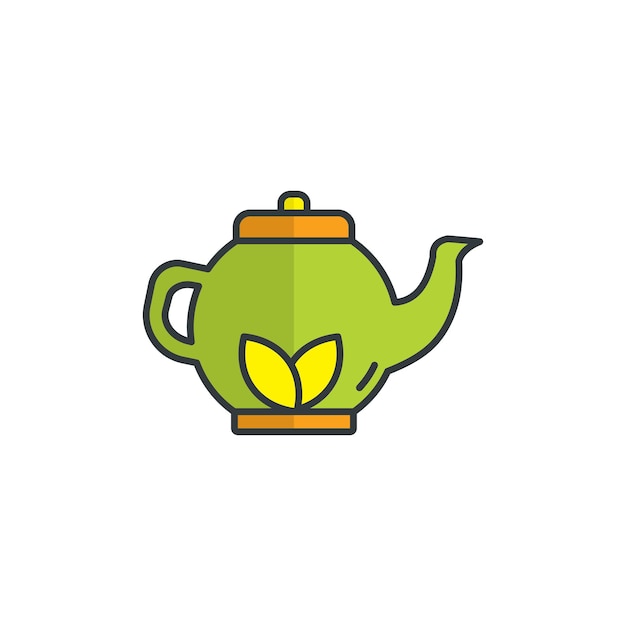 Plik wektorowy proste i nowoczesne szablony projektowania wektorowego tea pot icon