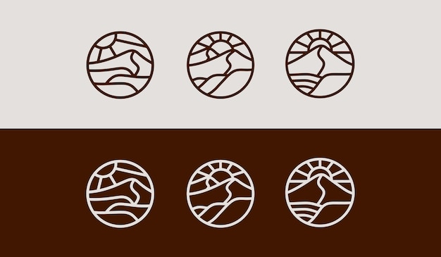 Proste Logo Górskie Uniwersalny Kreatywny Symbol Premii Wektor Znak Ikona Logo Szablon Ilustracja Wektorowa