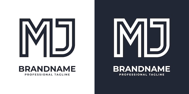 Proste Logo Mj Monogram Odpowiednie Dla Każdej Firmy Z Inicjałem Mj Lub Jm