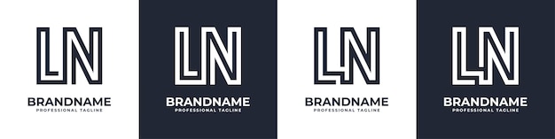 Plik wektorowy proste logo monogramowe ln odpowiednie dla każdej firmy z inicjałem ln lub nl